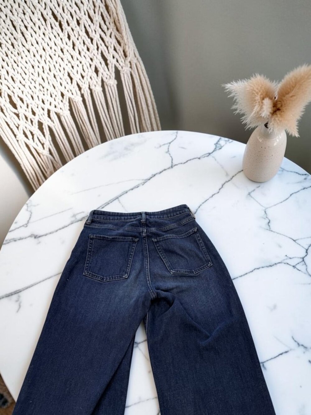 Old Navy High Rise Wow Wide Leg Jeans Size 2 Dark Wash River Shade - Picture 10 of 11